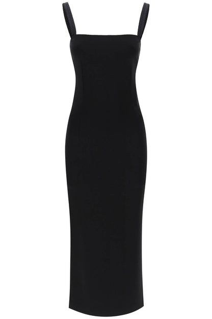 DOLCE & GABBANA midi sheath dress in milano stitch jersey