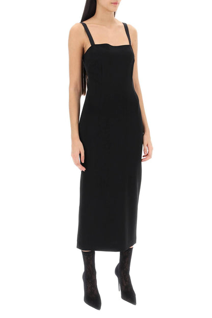 DOLCE & GABBANA midi sheath dress in milano stitch jersey