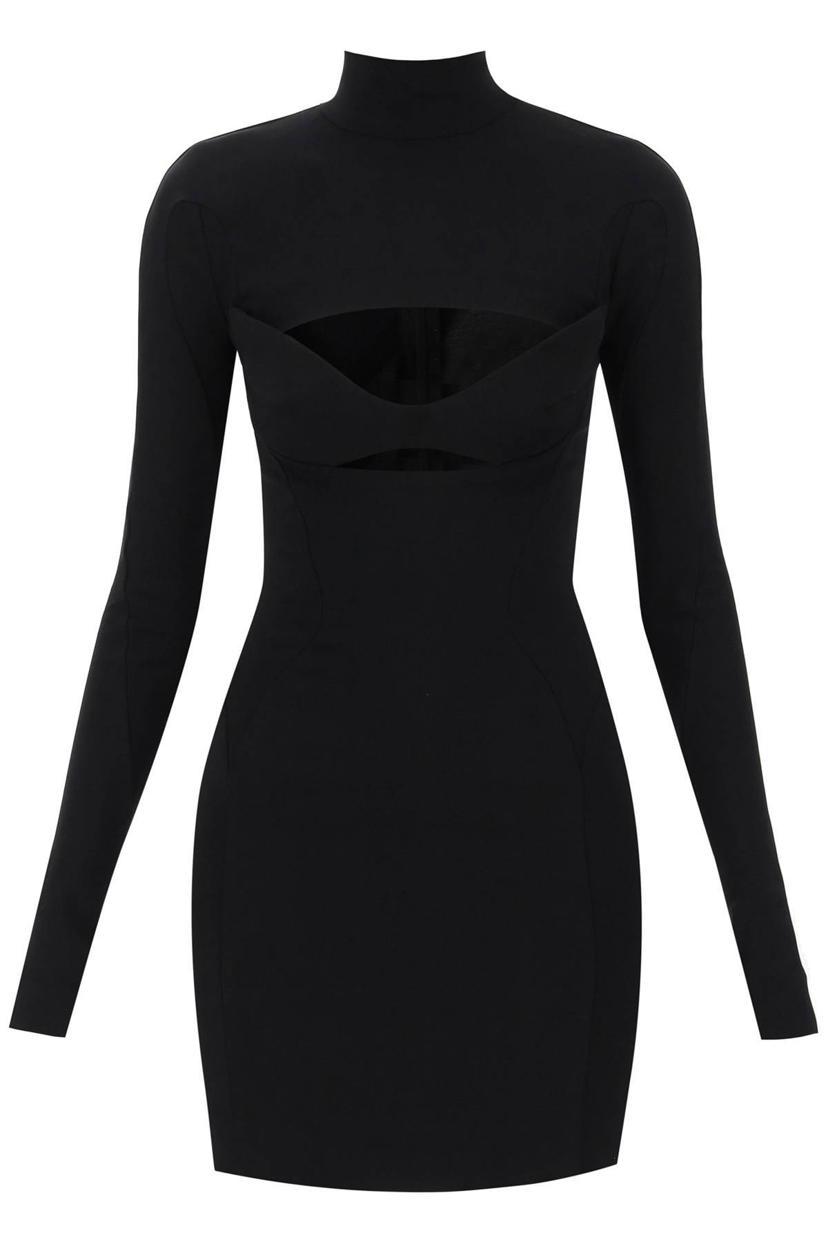 MUGLER cut-out bust mini dress