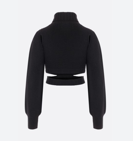 Andreadamo Roll Neck Cropped Knit Sweater