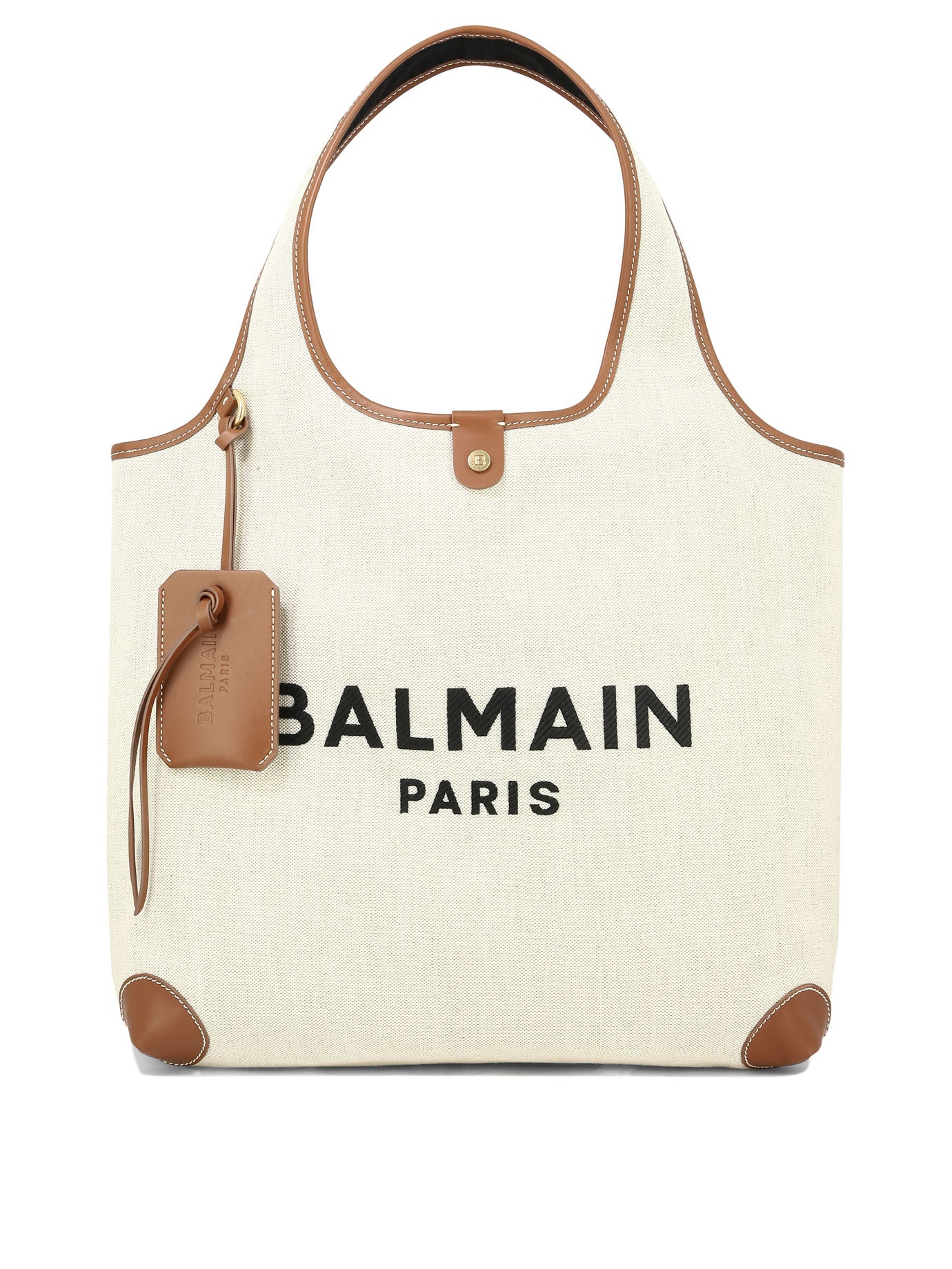 Balmain Canvas B Army Grocery Tote Bag