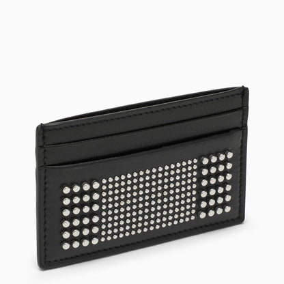 Alexander Mc Queen Black Studded Leather Card Case