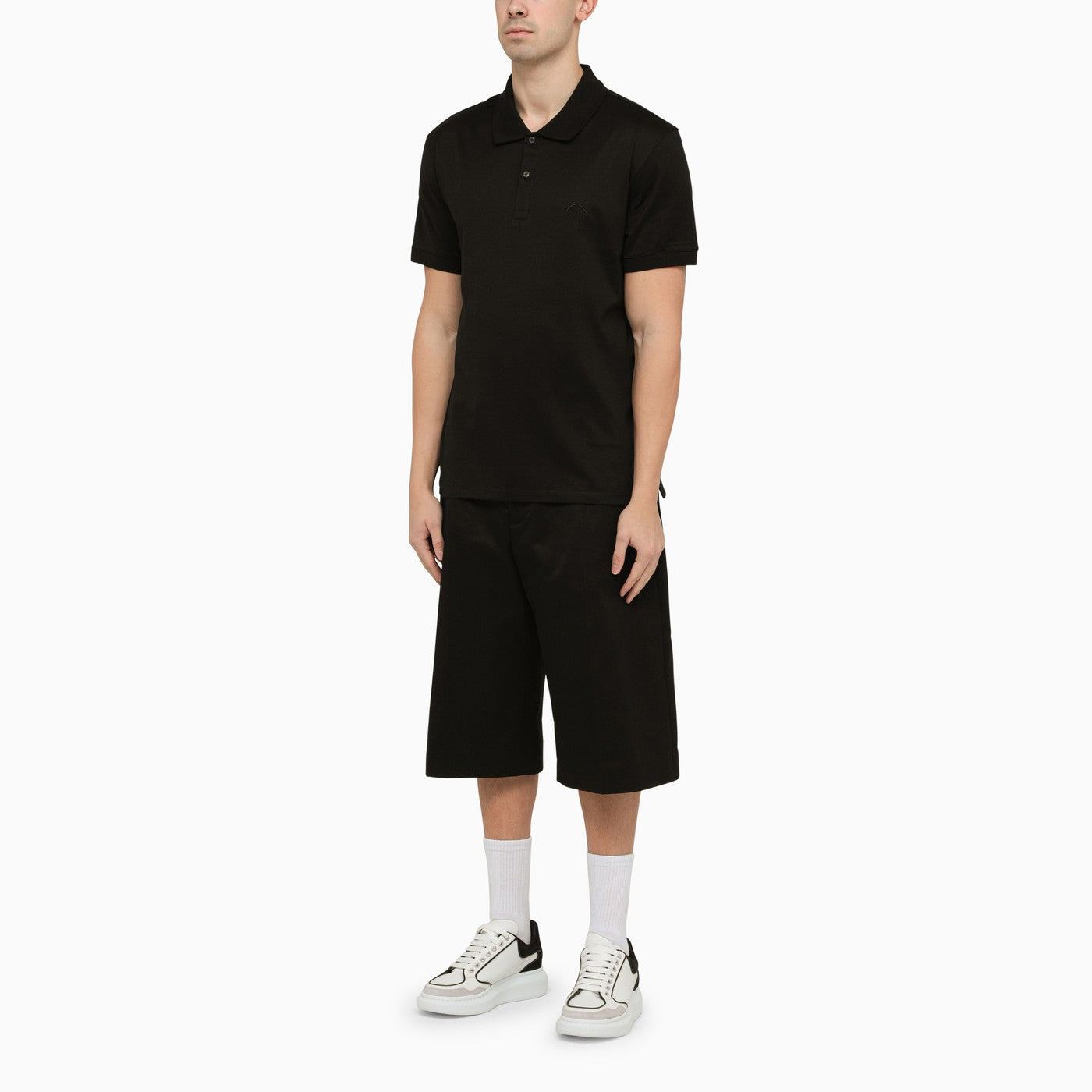 Alexander Mc Queen Black Cotton Polo