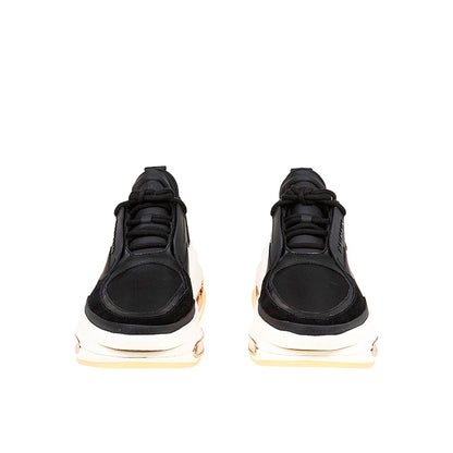 Balmain Fabric And Leather Logo Sneakers