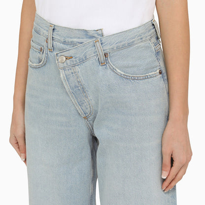 Agolde Light Blue Denim Destructured Jeans