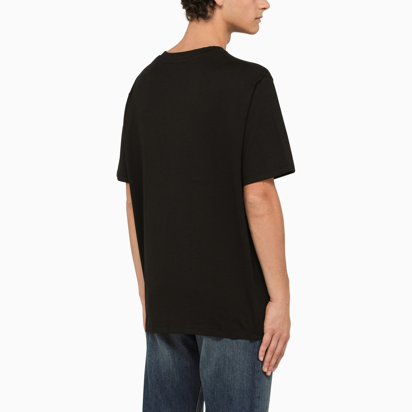 Balmain Black Crew Neck T Shirt With Logo