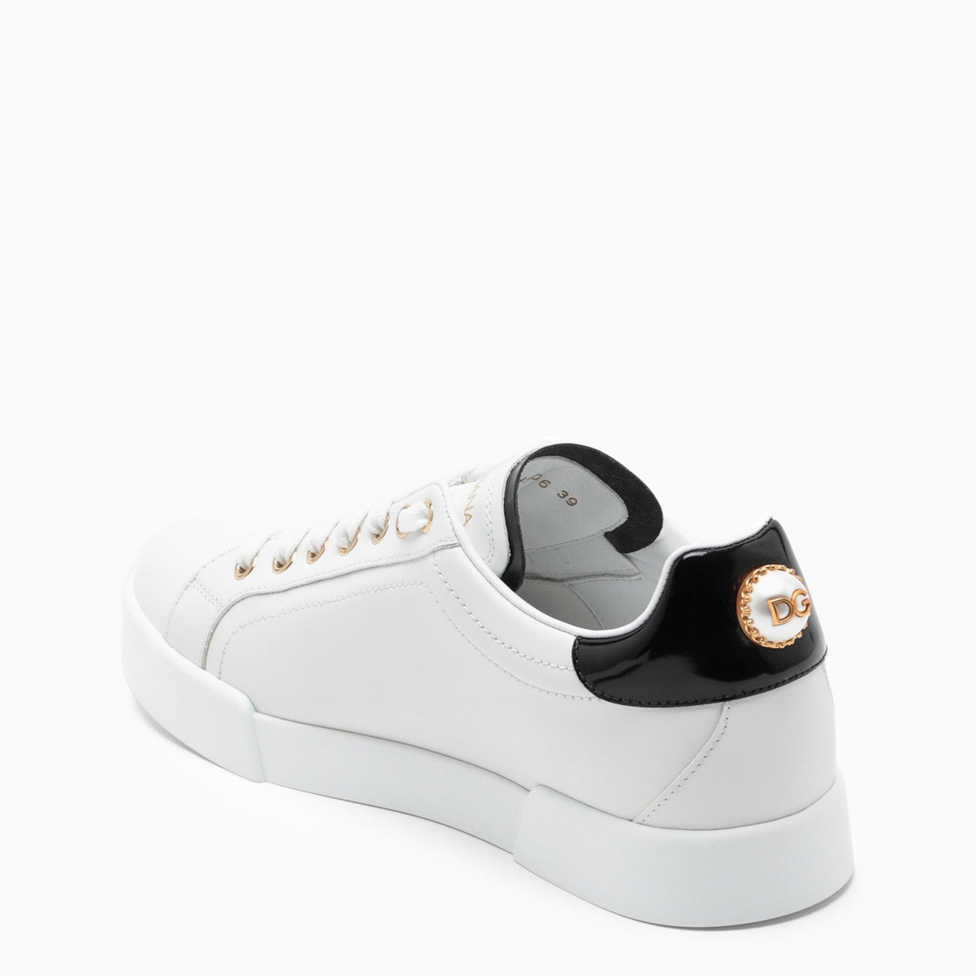 Dolce&Gabbana White And Gold Low Sneakers