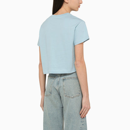 A.P.C. Light Blue T Shirt In Organic Cotton