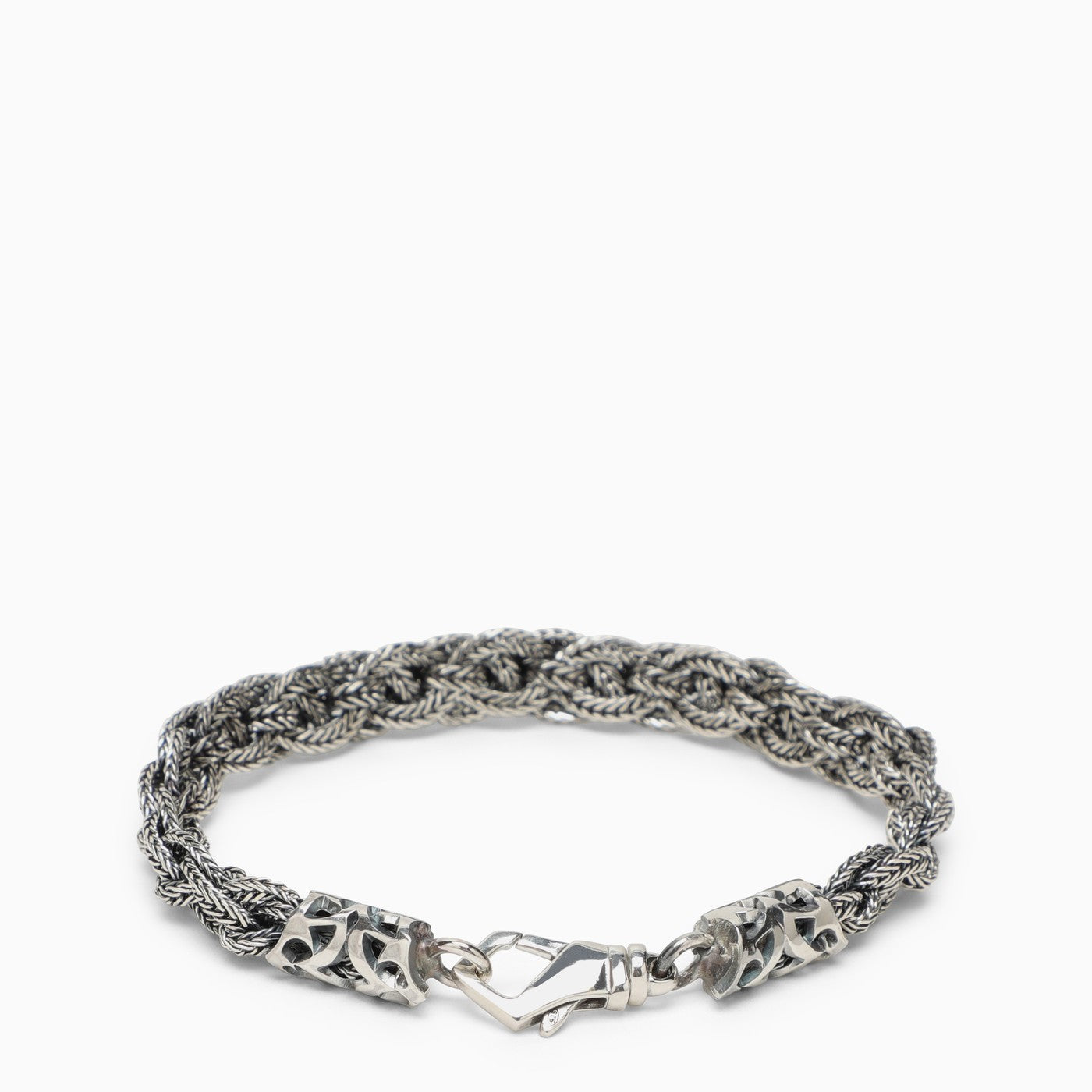 Emanuele Bicocchi Celtic Plait Bracelet In Sterling Silver