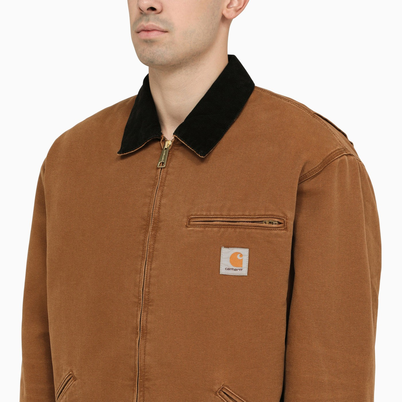 Carhartt Wip Brown Canvas Bomber Jacket