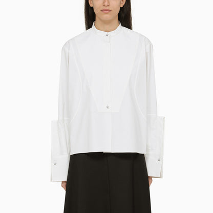 Jil Sander White Cotton Shirt With Details