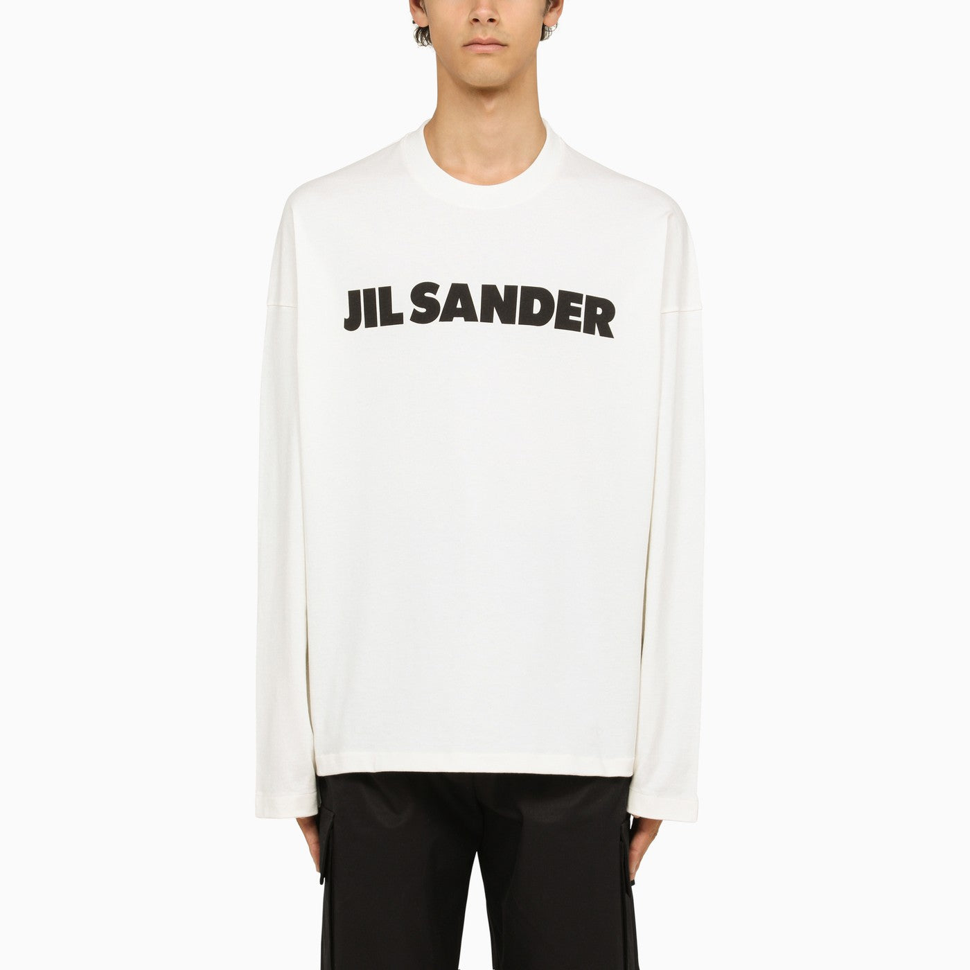 Jil Sander Logoed Crew Neck Sweatshirt