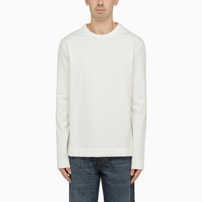 Jil Sander White Cotton Crew Neck Sweater