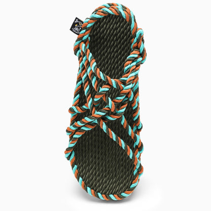 Nomadic State Of Mind Green/Blue/Orange Jc Rope Sandals