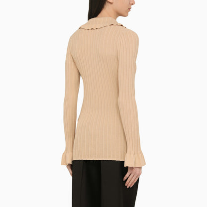 By Malene Birger Devora Beige Knitted Cardigan