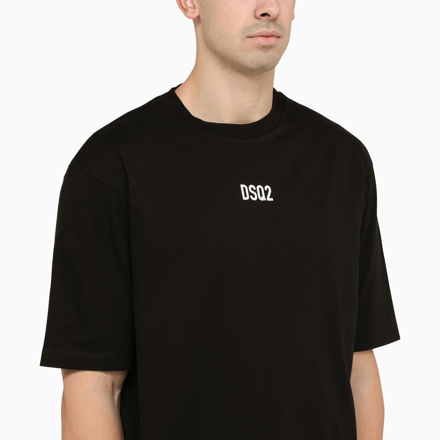 Dsquared2 Black Crewneck T Shirt With Logo Print