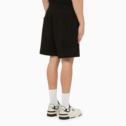 Dsquared2 Black Bermuda Shorts With Icon Print