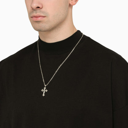 Emanuele Bicocchi Avelli Small Cross Necklace In 925 Silver