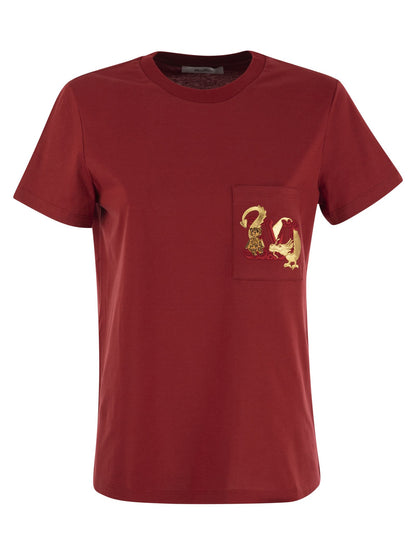 Max Mara Elmo Short Sleeved T Shirt With Pocket