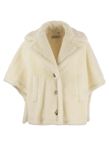 Max Mara Aleggio Short Cape In Teddy Fabric