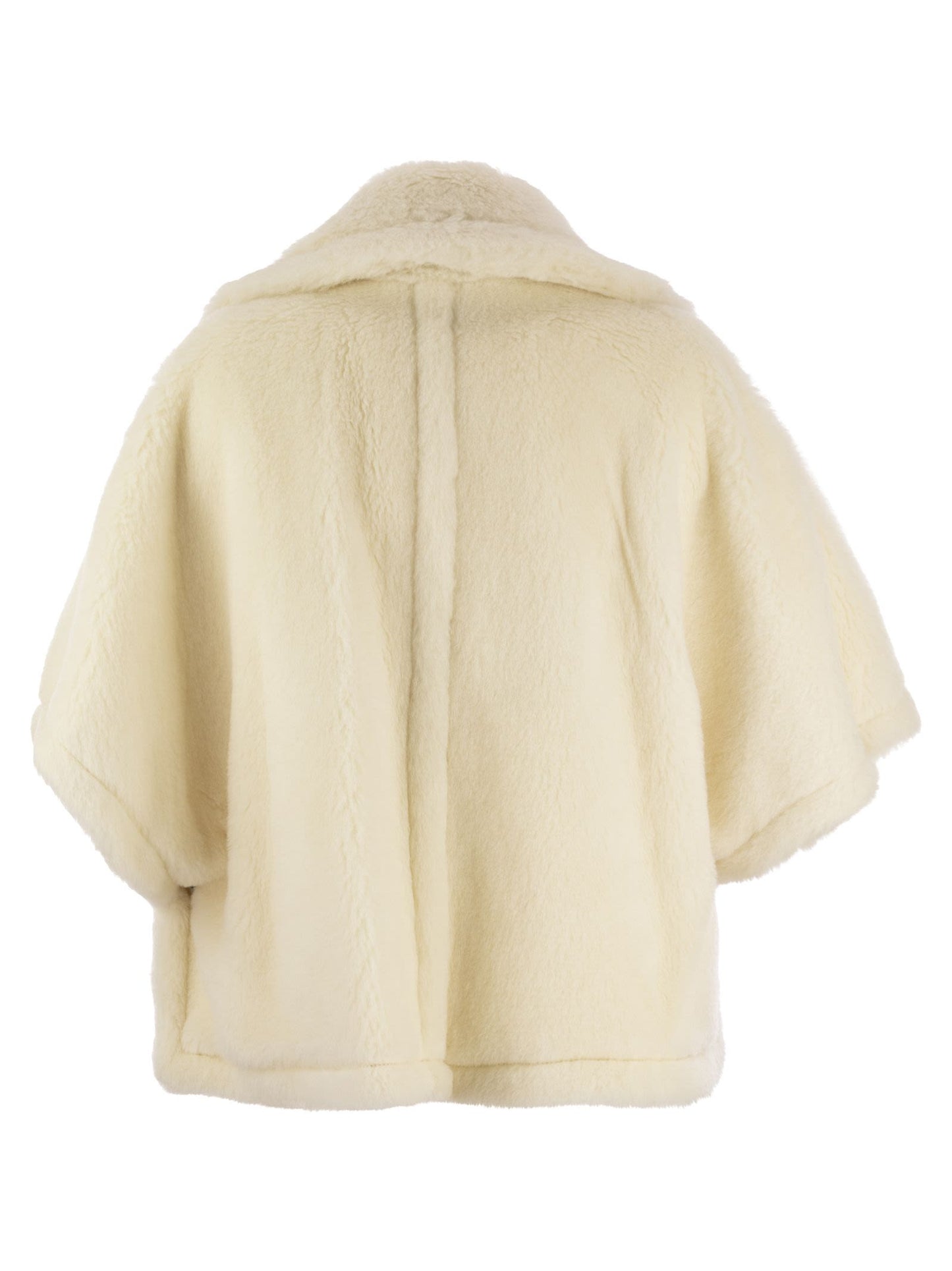 Max Mara Aleggio Short Cape In Teddy Fabric