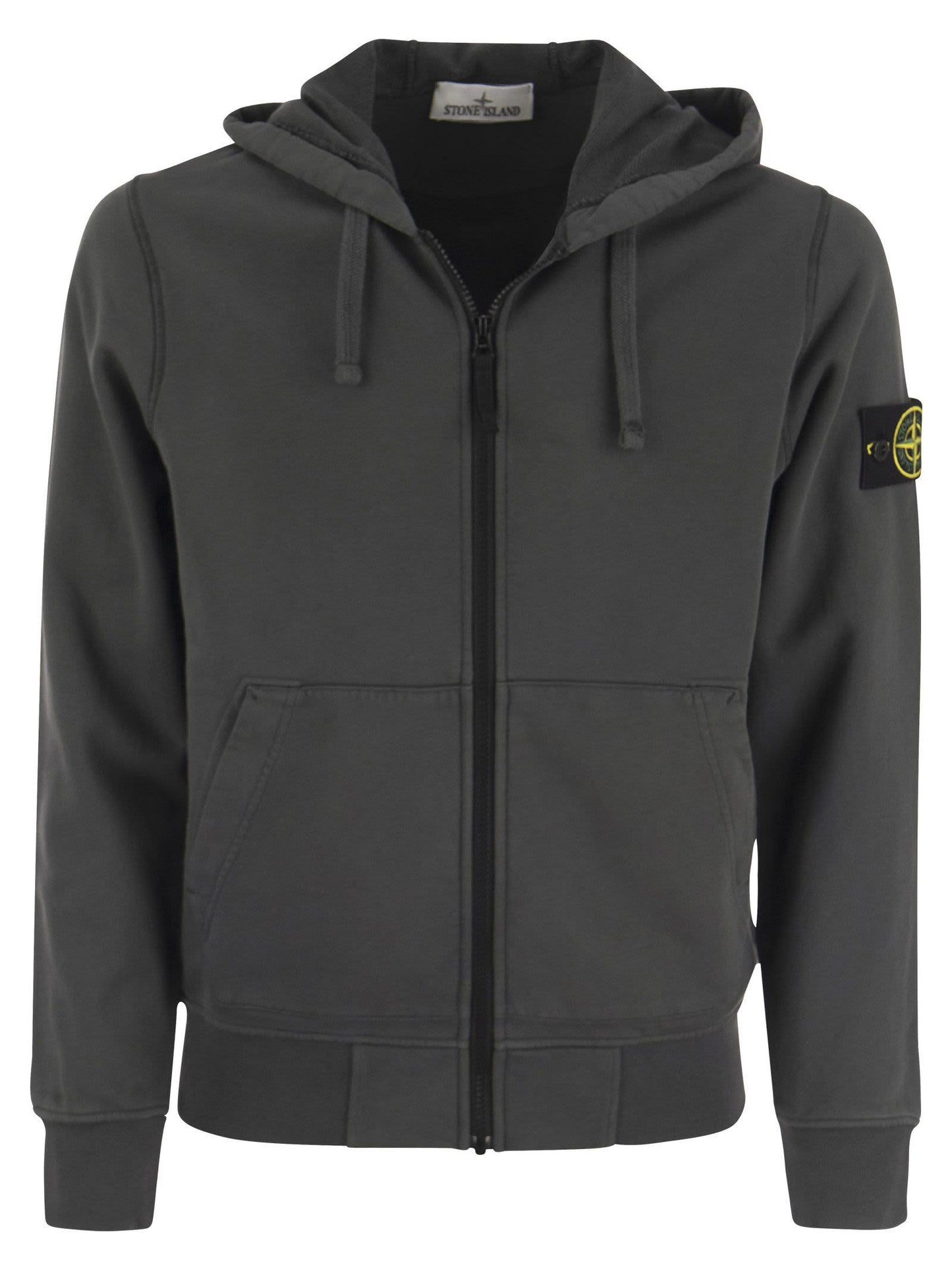 Stone Island Cotton Sweatshirt With Hood And Zip