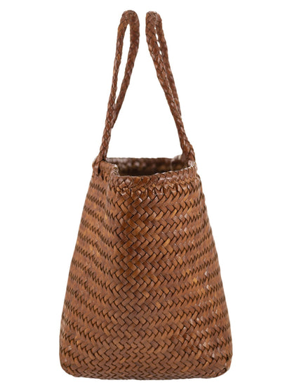 Dragon Grace Basket Woven Leather Bag