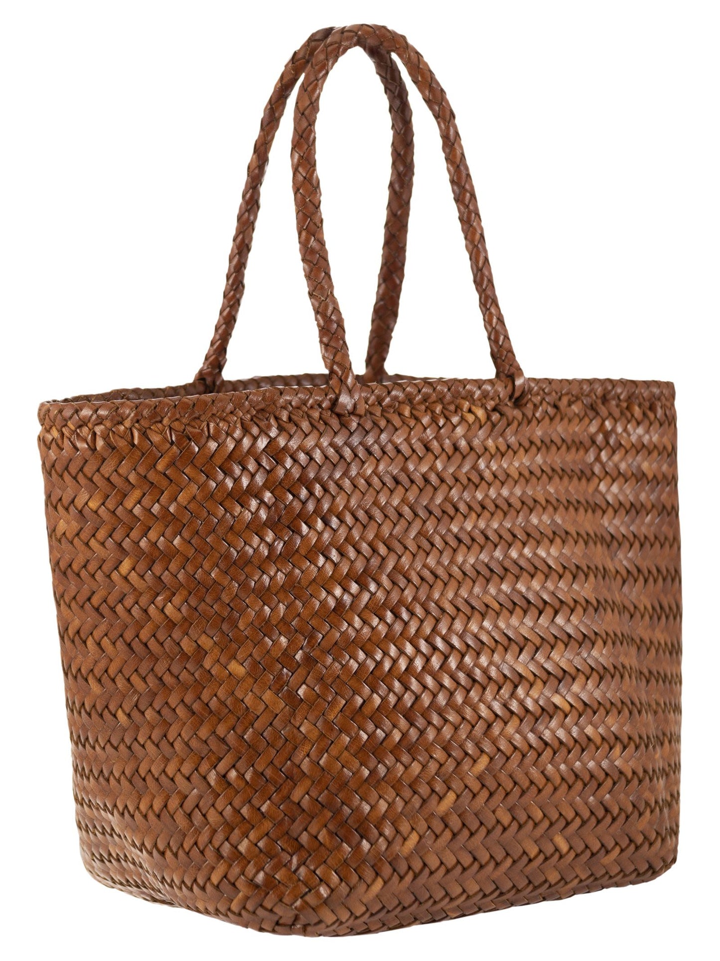 Dragon Grace Basket Woven Leather Bag