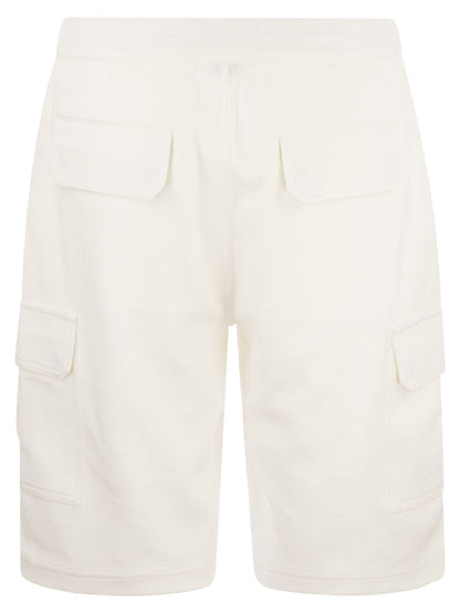 Brunello Cucinelli Bermuda Trousers In Light Cotton Fleece