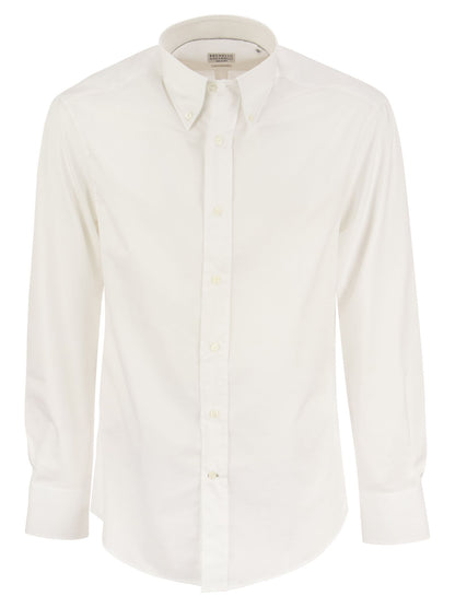 Brunello Cucinelli Slim Fit Twill Shirt Button Down