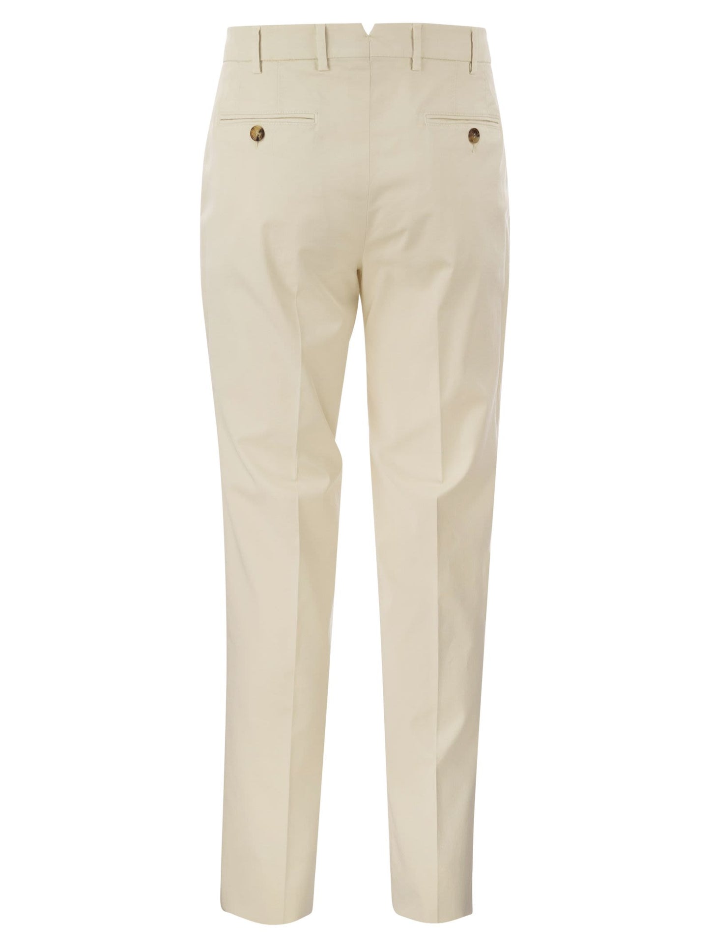 Brunello Cucinelli Italian Fit Cotton Gabardine Trousers