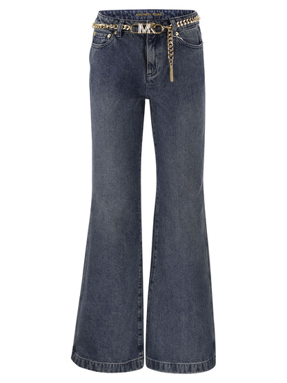 Michael Kors Denim Flair Jeans With Belt