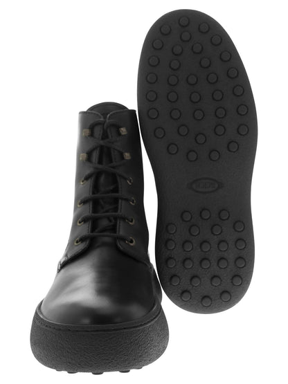 Tod's Leather Lace Up Boot