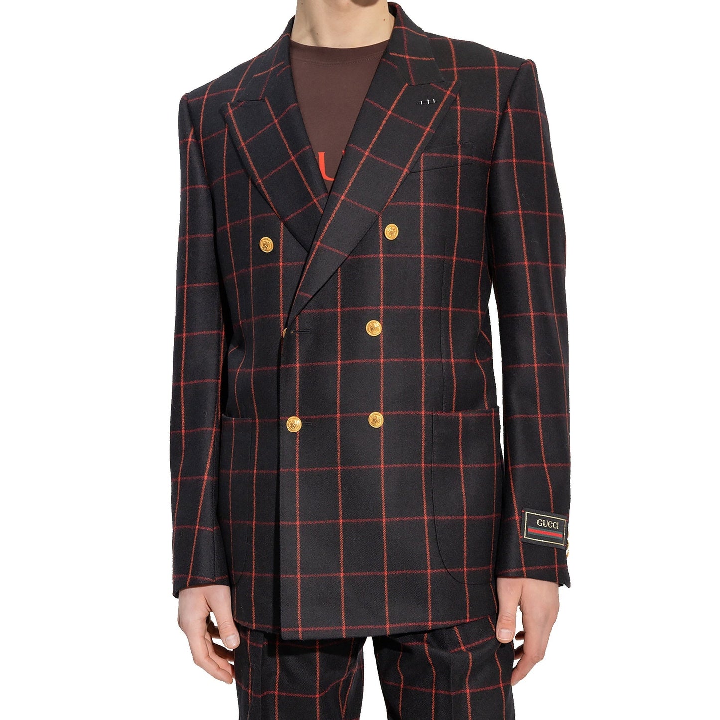 Gucci Wool Checked Blazer